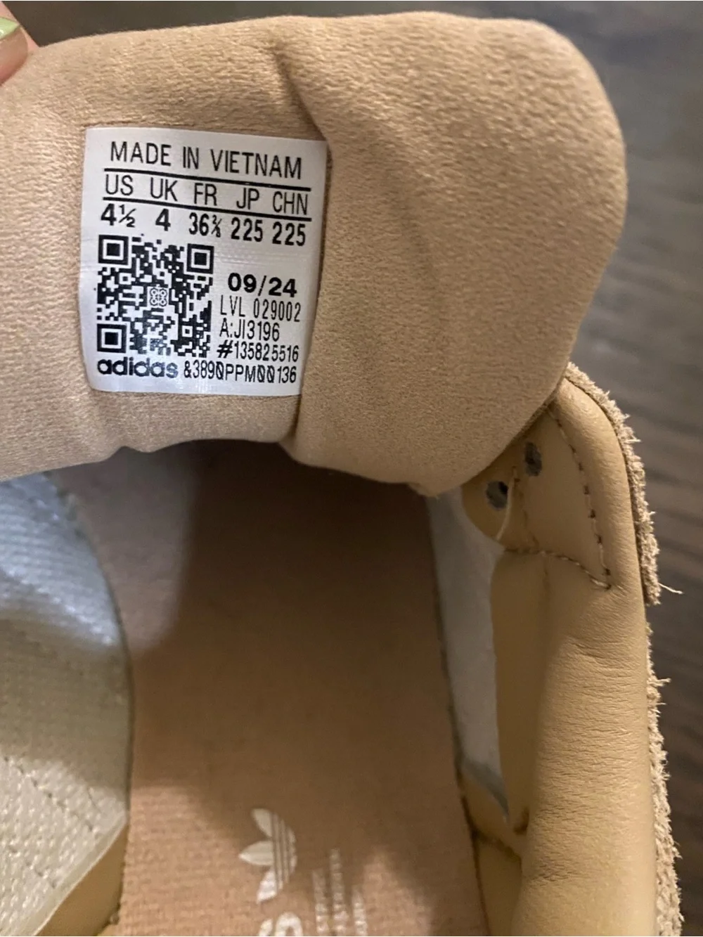 Adidas Kids samba Suede Sneakers in tan